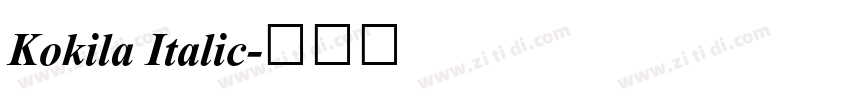 Kokila Italic字体转换